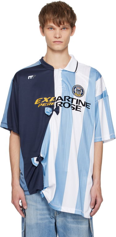 T-shirt Martine Rose Martine Rose Collage Football T-Shirt Blå | 189JT14531, 0