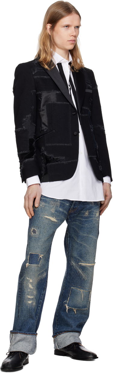 Jacka Junya Watanabe Junya Watanabe Patchwork Blazer Svart | WO-J033-051, 3