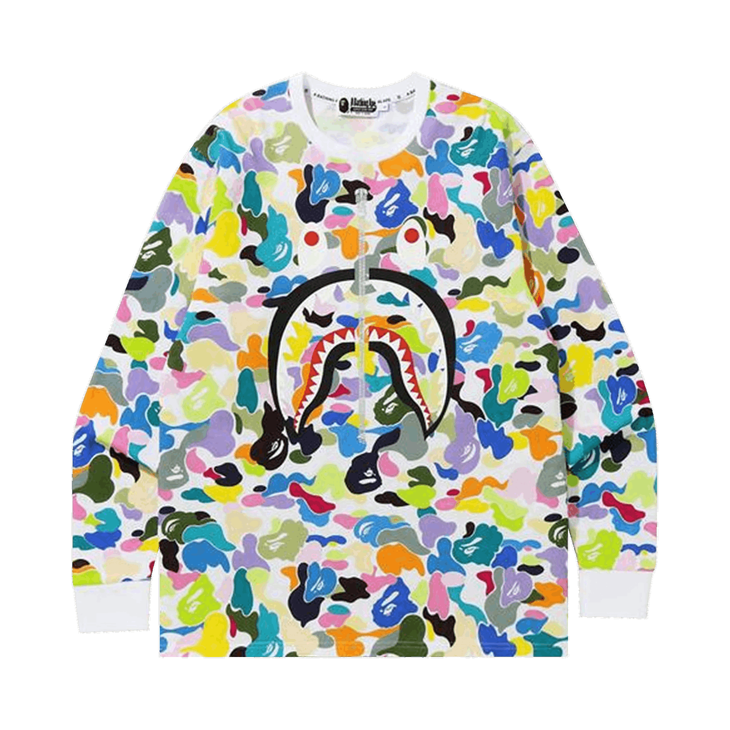 T-shirt BAPE Multi Camo Shark Tee Flerfärgad | 1G80 111 008 WHITE, 0