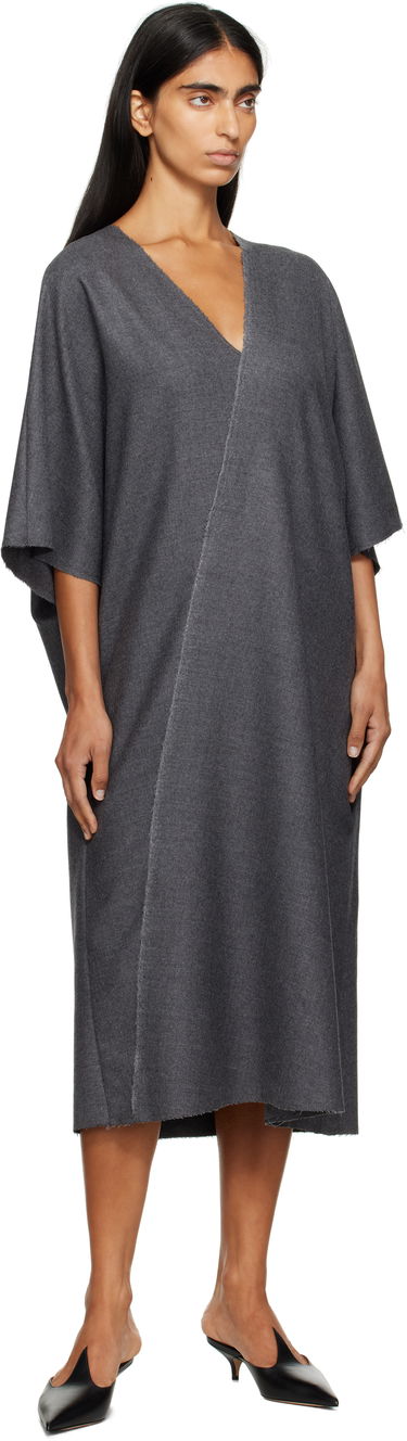 Klä Maison Margiela MM6 Maison Margiela Raw Edge Midi Dress Grå | S52DD0066 M35466, 3