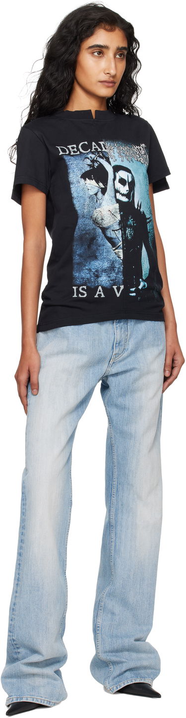 T-shirt VETEMENTS VETEMENTS Cradle of Filth Cut-Up Fitted T-Shirt Svart | WCF76TR960BB, 3