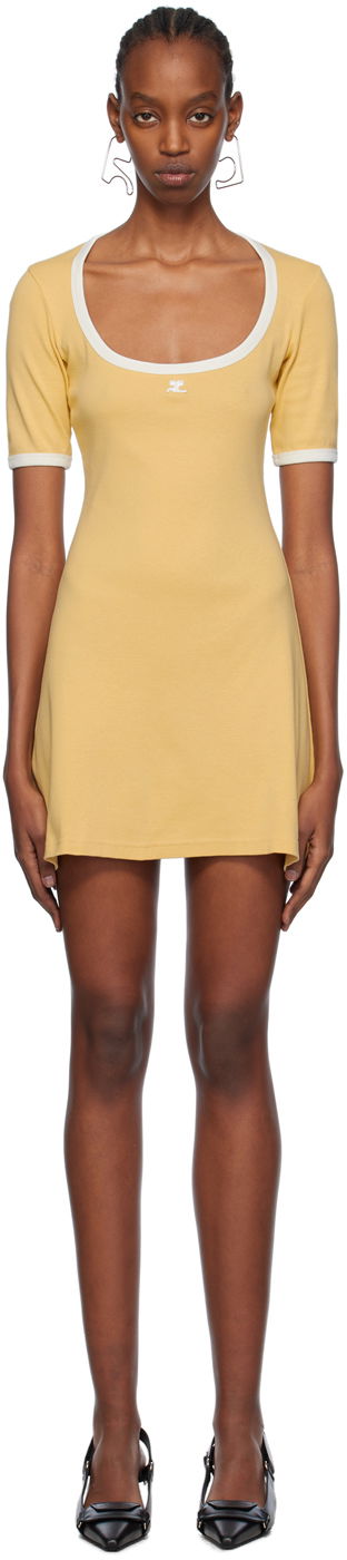Klä Courrèges Courrèges Holistic Minidress Gul | 124JRO358JS0070