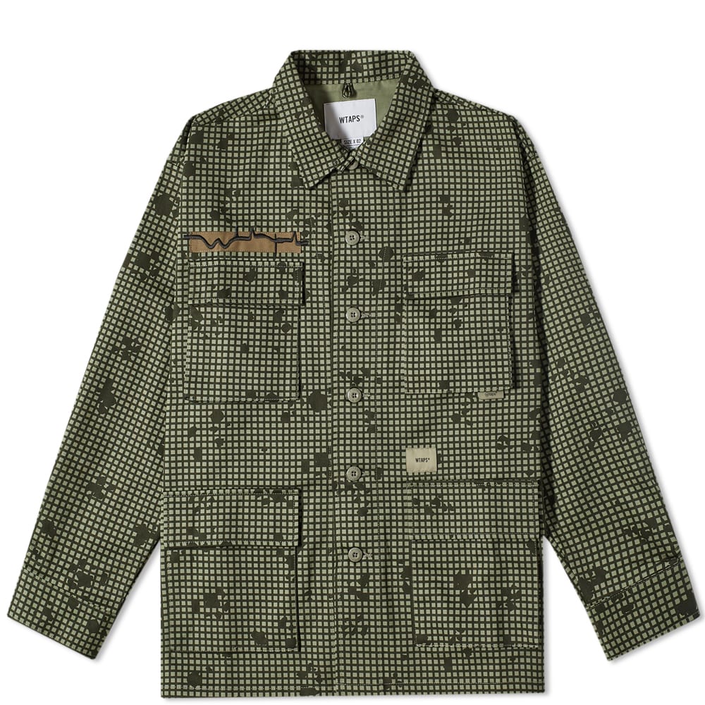 Jacka WTAPS Jungle Brain Camo Jacket Grön | 212WVDT-SHM03-CMO, 0