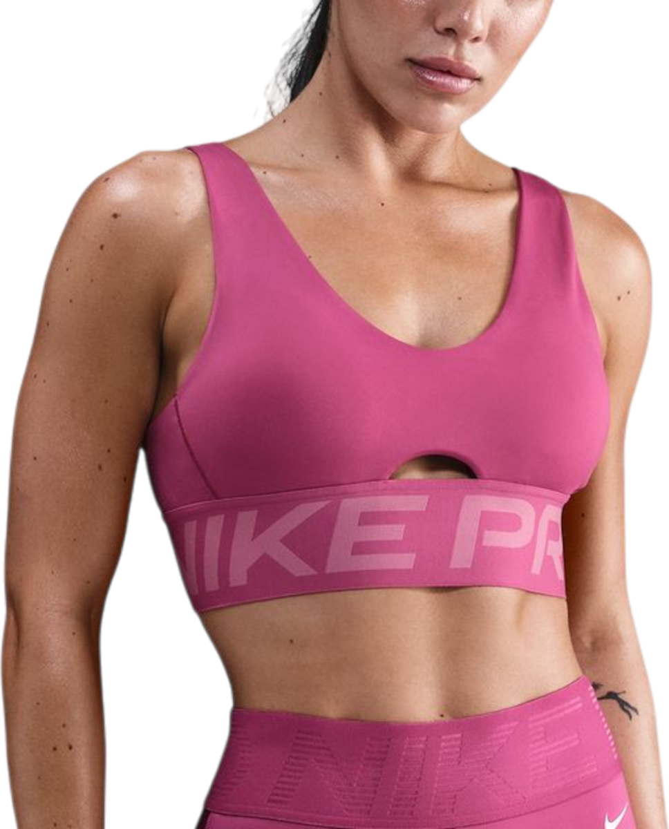 Behå Nike Pro Indy Plunge Medium Support Sports Bra Rosa | hf7324-634, 0