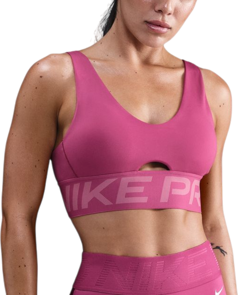 Behå Nike Pro Indy Plunge Medium Support Sports Bra Rosa | hf7324-634