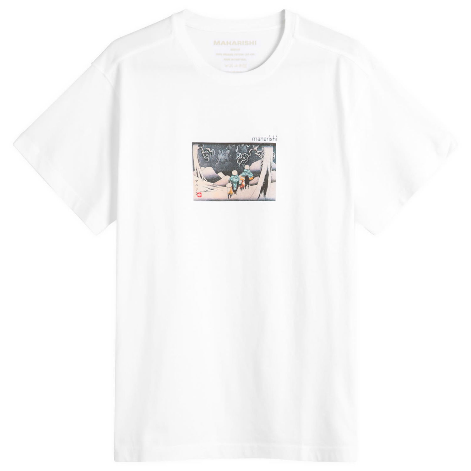 T-shirt Maharishi Maharishi Travellers In Snow Graphic Tee, Size Large Vit | 2213-WHT, 0
