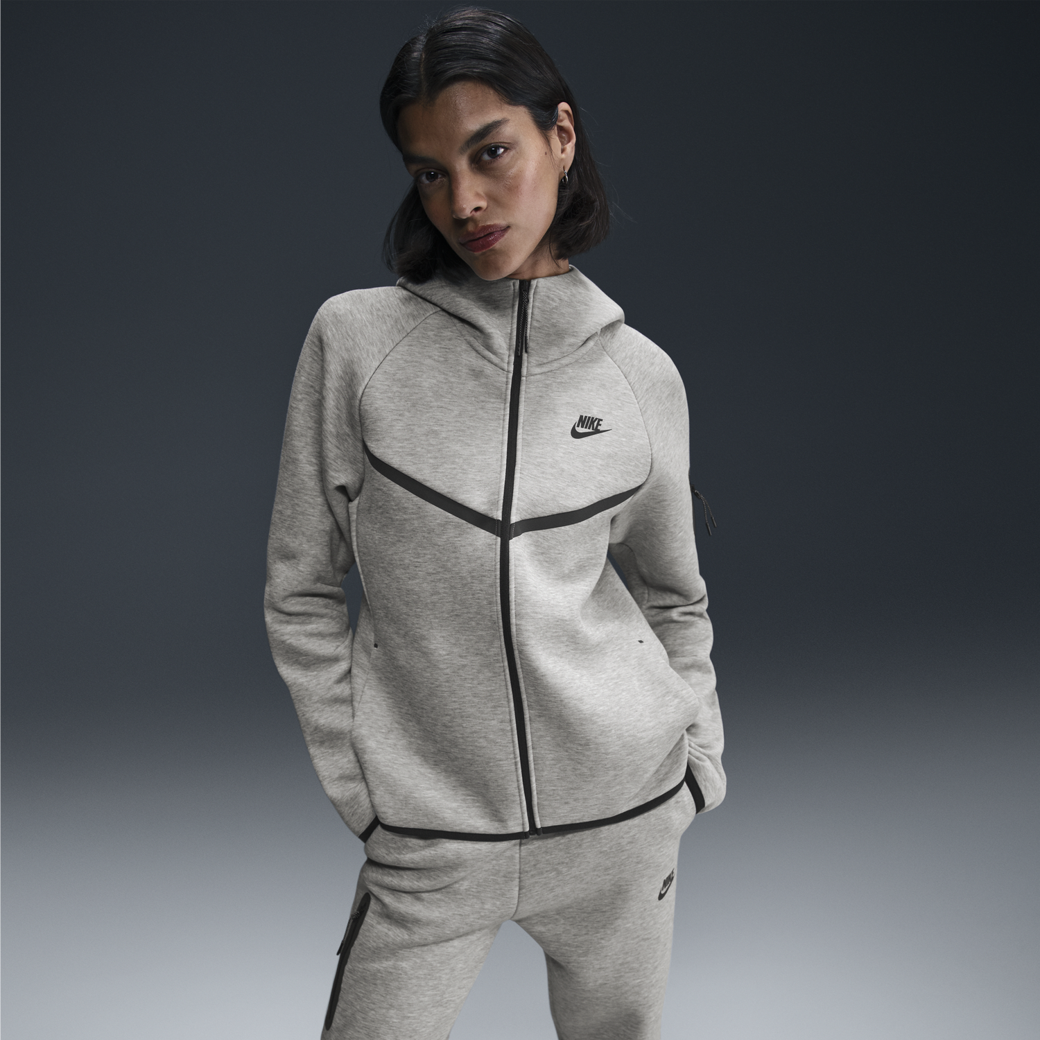 Sweatshirt Nike Sportswear Tech Fleece Windrunner Hoodie Grå | HV6747-063, 1
