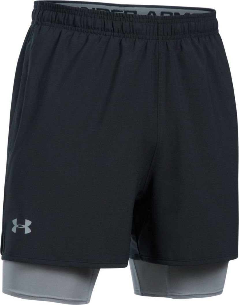 Shorts Under Armour Qualifier 2-in-1 Shorts Svart | 1289625-001