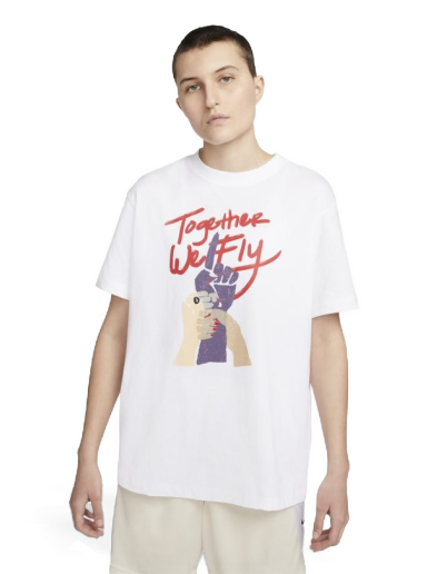 T-shirt Nike Swoosh Fly T-Shirt Vit | DR2595-100