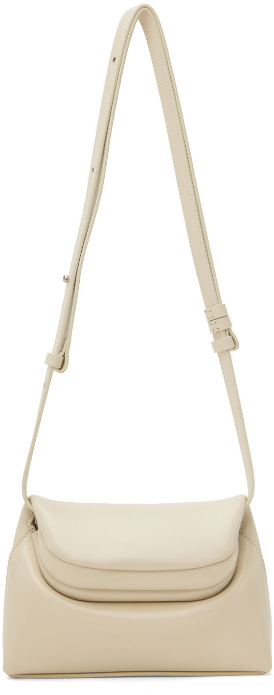 Axelväska OSOI Mini Crossbody Leather Bag Beige | 24FWB01017003