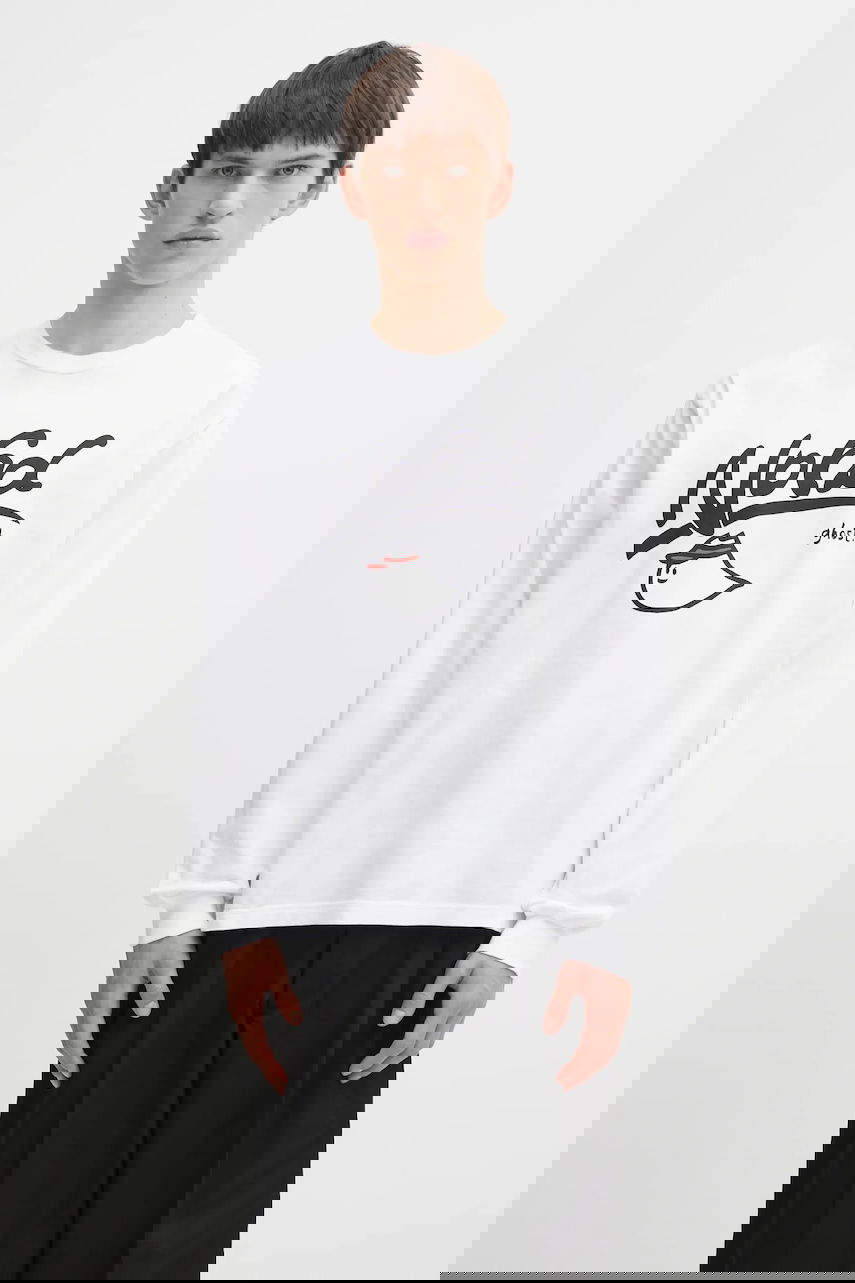 T-shirt Neighborhood NH . TEE LS-9 Long-Sleeve T-Shirt with 'Noha Ghost' Print Vit | 252PCNH.LT09, 0