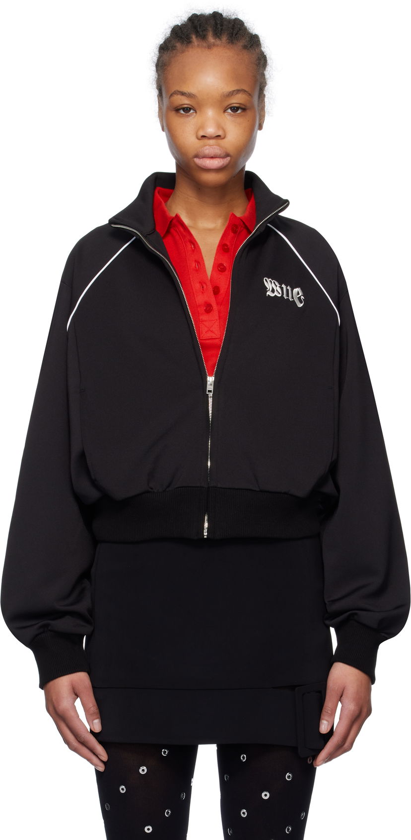 Träningsoverall We11done We11done Logo Track Jacket Svart | WD-TJ0-25-855-W-BK