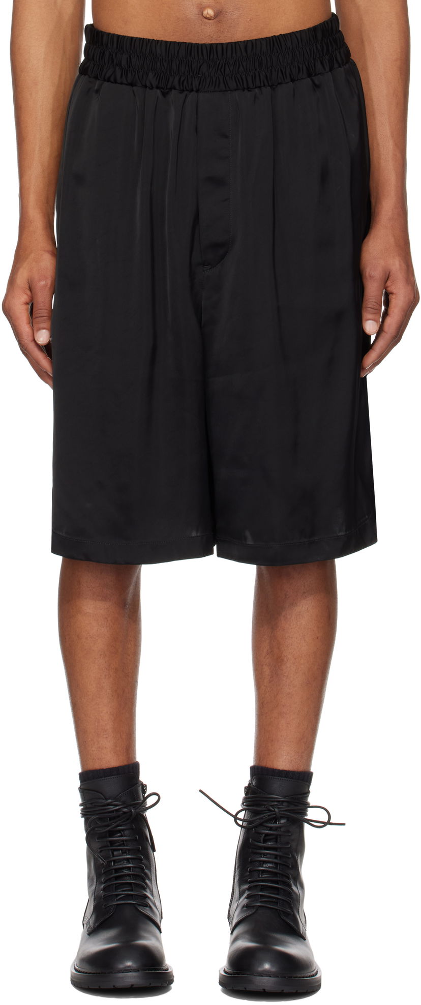 Shorts Jil Sander Jil Sander Fluid Viscose Shorts Svart | J23KA0108_J65022