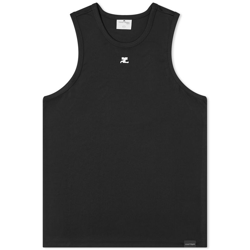 Linne Courrèges Sports Light Lycra Tank Top Black Size Large Svart | 124JDE069JS0045-9999