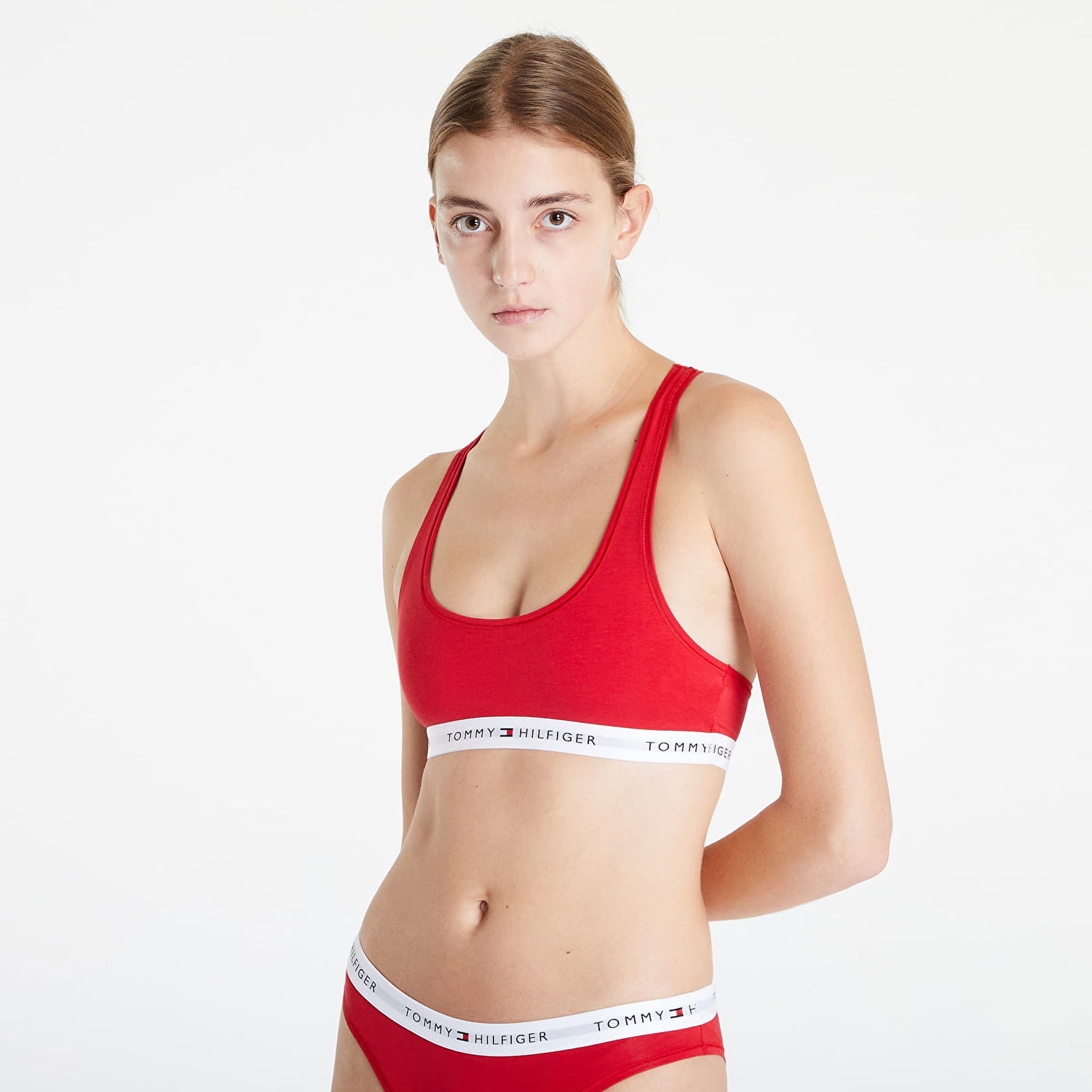Behå Tommy Hilfiger Icon 2.0 Unlined Bralette Röd | UW0UW03820 XLG, 0