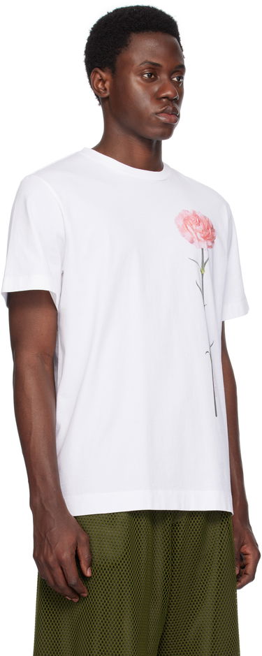 T-shirt Simone Rocha Simone Rocha Carnation Print T-Shirt Rosa | 5195P32A-M 0569, 4
