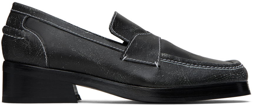 Sneakers och skor Eckhaus Latta Eckhaus Latta Stitched Loafers Svart | FEKLMLTLO05106, 0