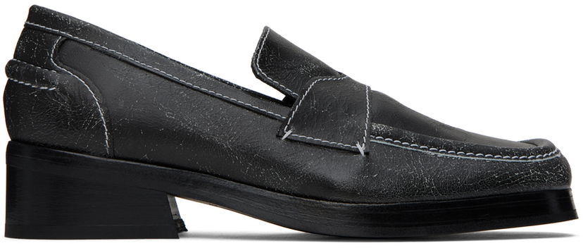 Sneakers och skor Eckhaus Latta Eckhaus Latta Stitched Loafers Svart | FEKLMLTLO05106