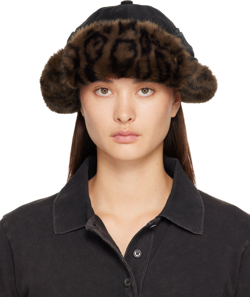 Keps Andersson Bell Andersson Bell Faux Fur Leopard Print Ear Flap Cap Flerfärgad | aaa500u