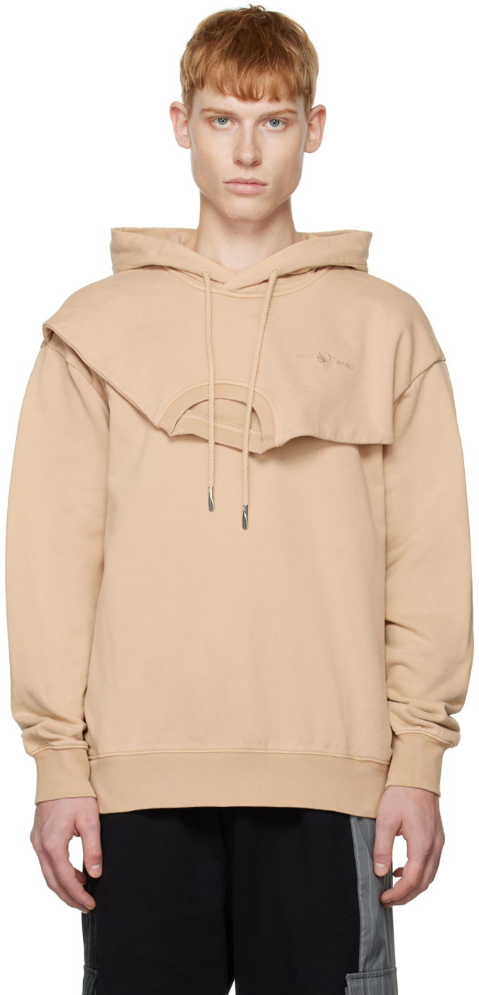 Sweatshirt Feng Chen Wang Feng Chen Wang Paneled Hoodie Beige | FMF14HD04, 0