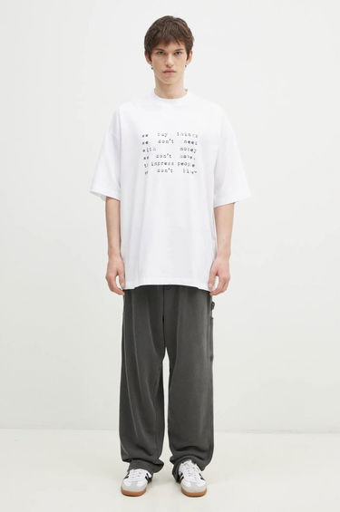 T-shirt VETEMENTS Oversized Print T-Shirt Vit | UA66TR625W, 4