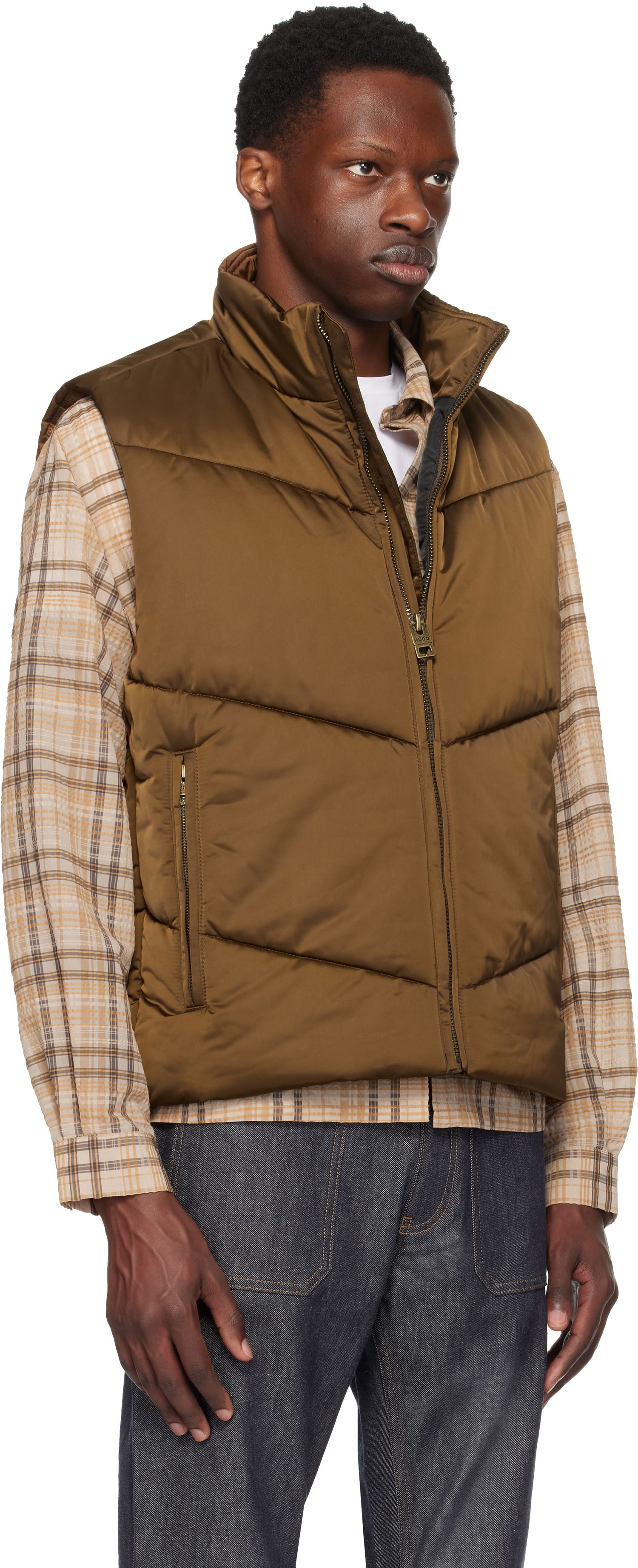 Väst BOSS Padded Satin Gilet Svart | 50541591, 1