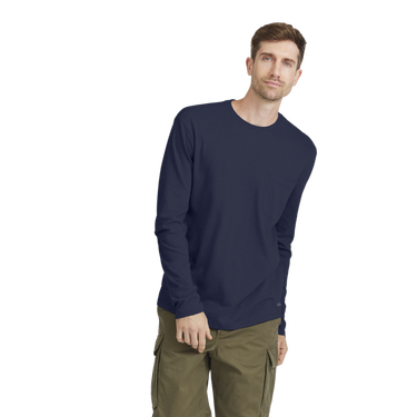 T-shirt Allbirds Merino Long Sleeve Tee Small Mörkblå | A12110M, 0