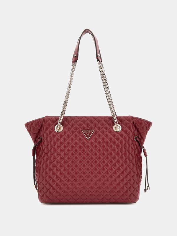 Tygpåse GUESS Quilted Shopper Bag Röd | HWEQG954122, 0
