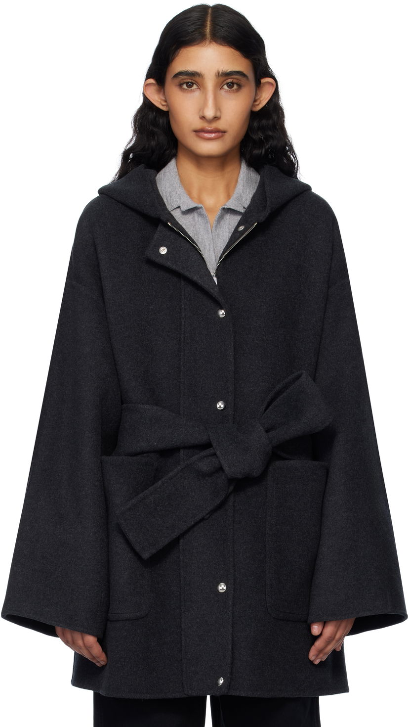 Rockar Khaite Khaite Hessner Hooded Belted Coat Grå | 7129547