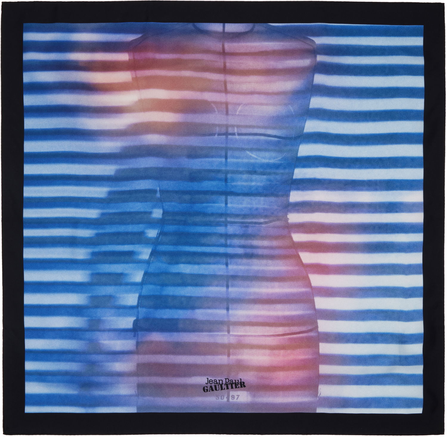 Halsduk Jean Paul Gaultier Jean Paul Gaultier 'The Air' Silk Scarf Blå | 25/03-U-AC023-W027-565034, 1