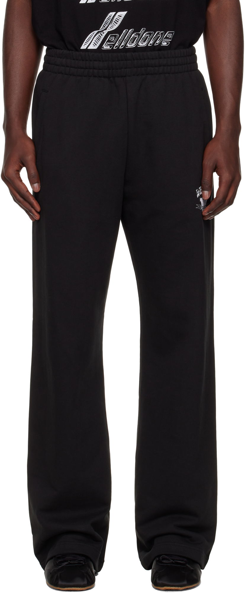 Träningsbyxor We11done We11done Collegiate Sweatpants Svart | WD-TA2-25-706-U-BK