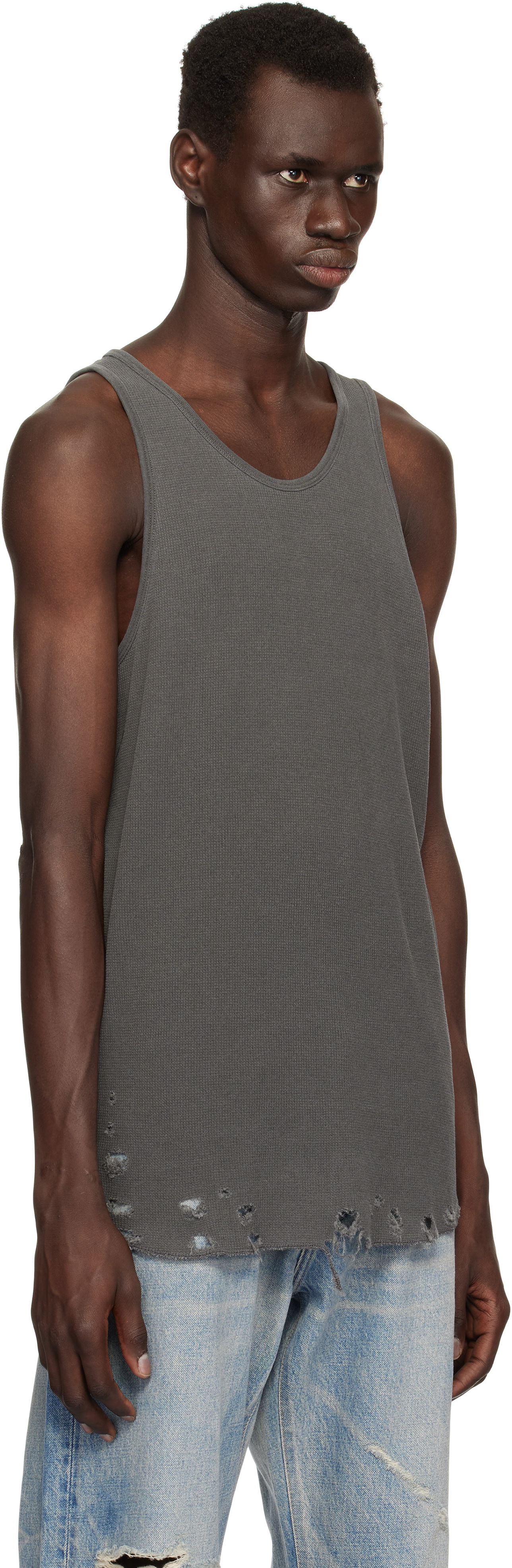 Linne John Elliott John Elliott Folsom Thermal Tank Top Grå | A066M66279A, 1