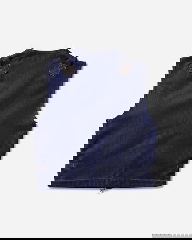 Väst Stone Island Polypropylene Denim Light Zip Multi-Pocket Utility Vest Rinsed Blå | K2S15-G100016-S00J2 VJ201, 2