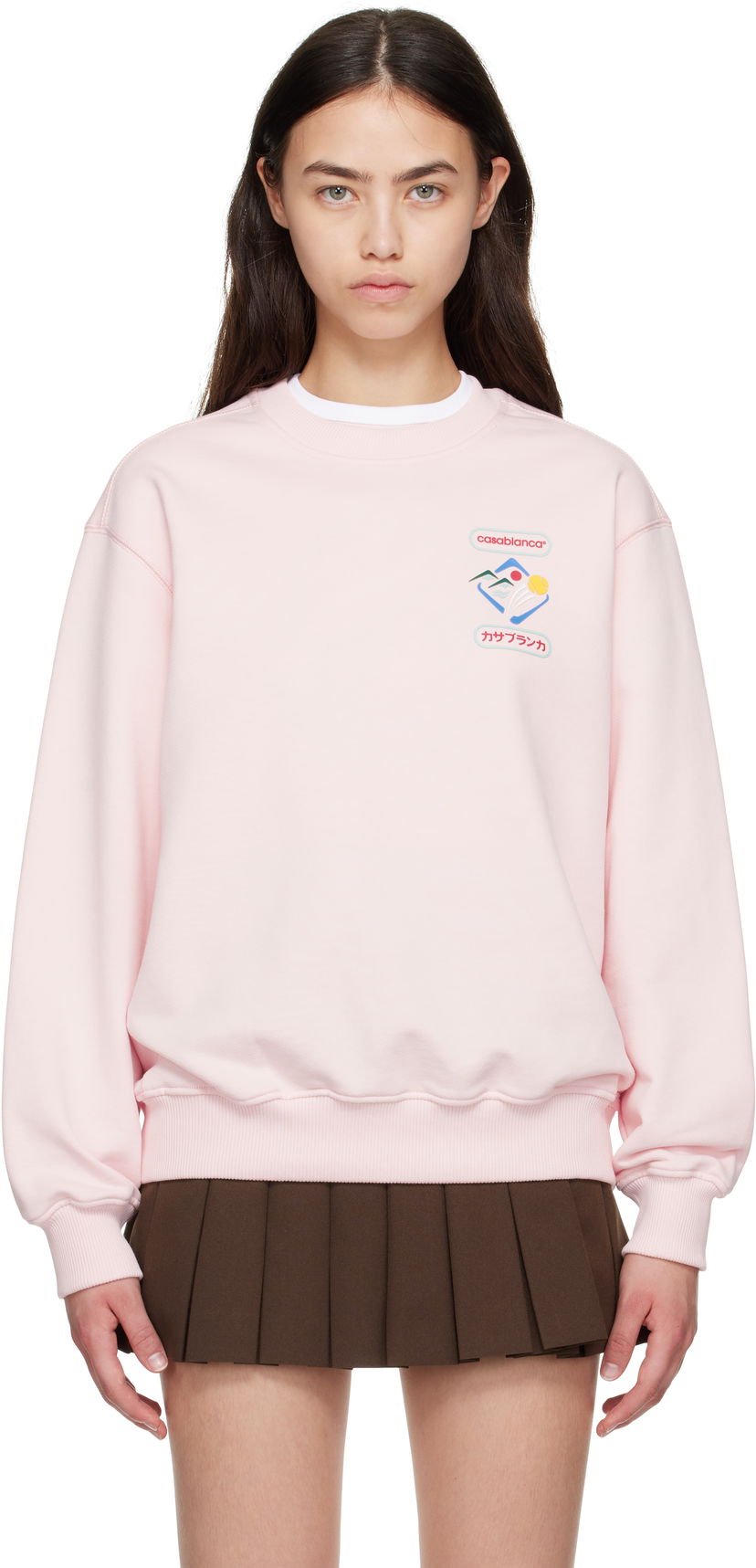 Sweatshirt Casablanca Casablanca Montagne Sportif Sweatshirt Rosa | WPF25-JTP-364-01