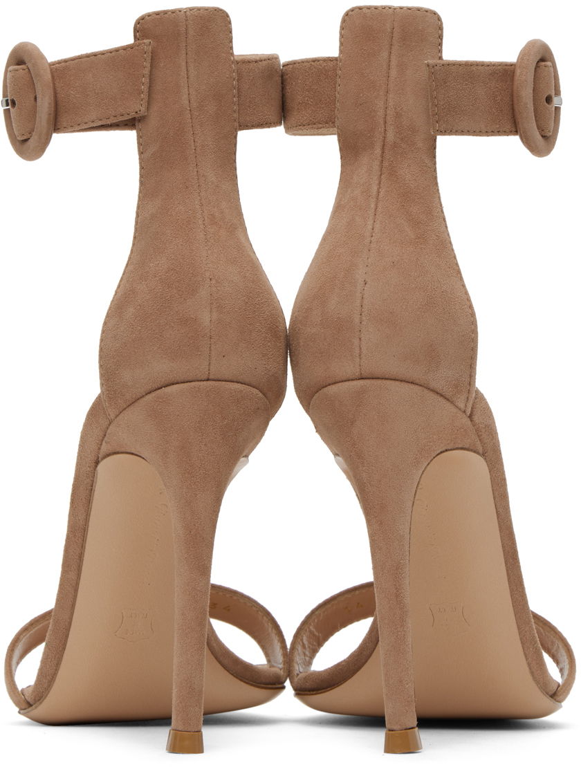 Sneakers och skor Gianvito Rossi Portofino Suede Heeled Sandals Beige | G61096.15RIC.CAM, 1