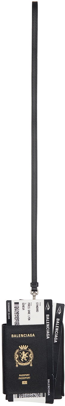 Plånbok Balenciaga Passport Holder with Phone Pocket Svart | 787733 2AA3R