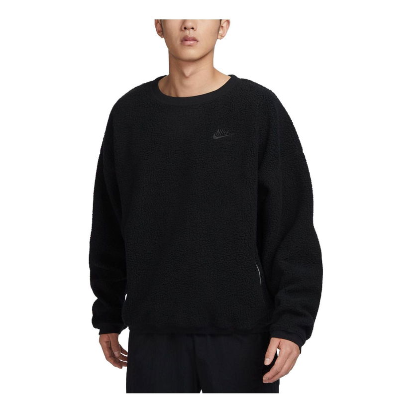 Sweater Nike Club Winterized Fleece Crew Svart | FB8379-010