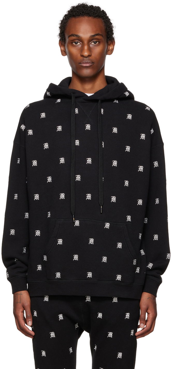 Sweatshirt R13 R13 Allover Print Hoodie Svart | R13WK005-K072A