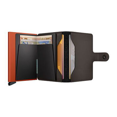 Plånbok Secrid Miniwallet - Matte - Truffle & Orange Svart | MM-Truffle-Orange, 3