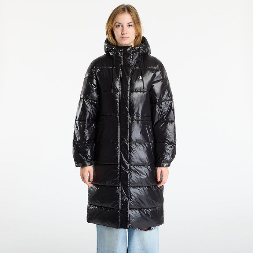 Pufferjacka CALVIN KLEIN Shine Long Puffer Coat Svart | LV047D506G UB1