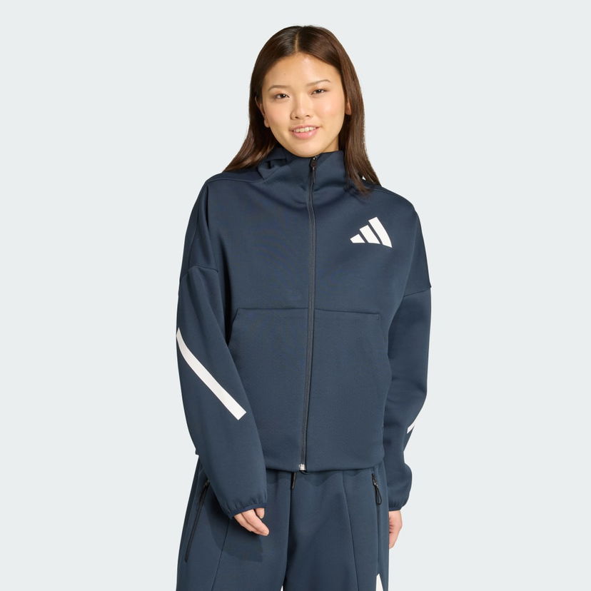Sweatshirt adidas Performance Z.N.E. Full-Zip Hoodie Mörkblå | JW5320
