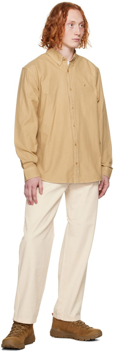 Jeans Carhartt WIP Off-White Derby Relaxed Fit Workwear Pants Beige | I032110, 3