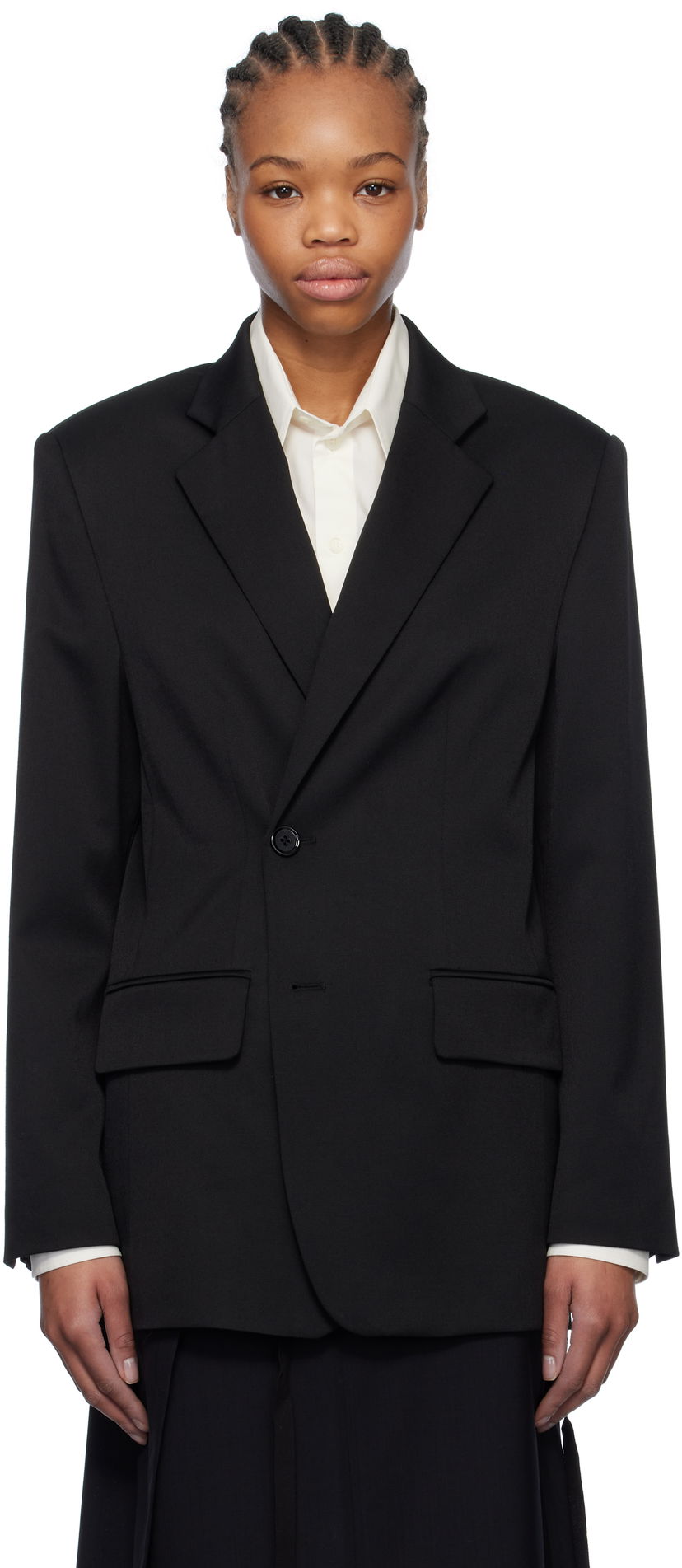 Jacka Maison Margiela MM6 Maison Margiela Tailoring Wool Blazer Svart | S52BN0136 M35153