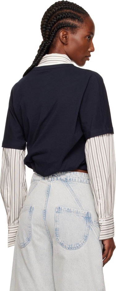 T-shirt We11done We11done Layered Twist T-Shirt Mörkblå | WD-BL2-25-103-W-NV, 2
