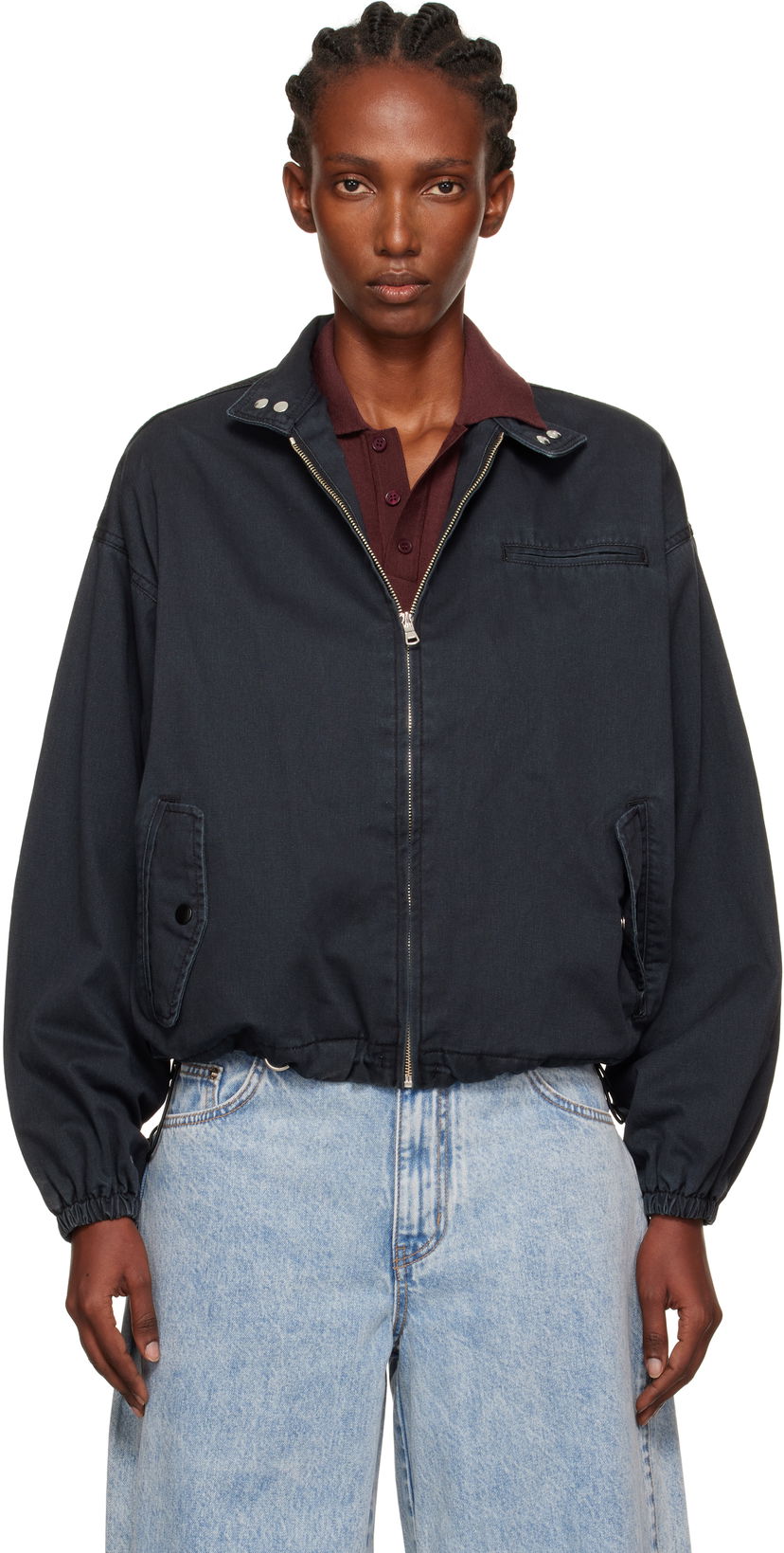 Jacka We11done We11done Harrington Jacket Svart | WD-JP2-25-052-W-NV
