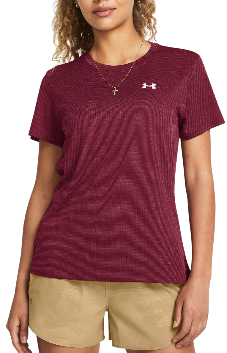 T-shirt Under Armour T-Shirt Tech Textured Röd | 1383641-625