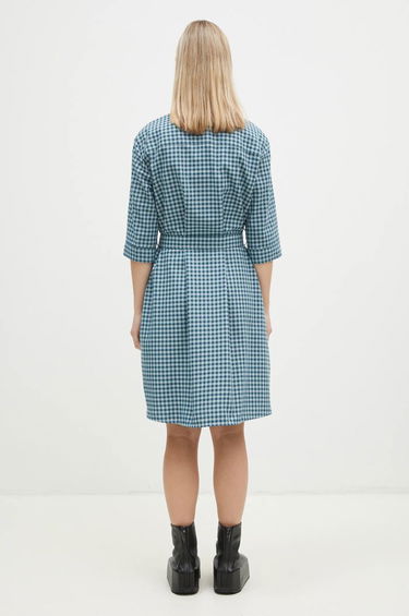 Klä MAISON KITSUNÉ Maison Kitsuné Double Pocket Mini Oversize Dress Blå | NW01620WC5015, 2