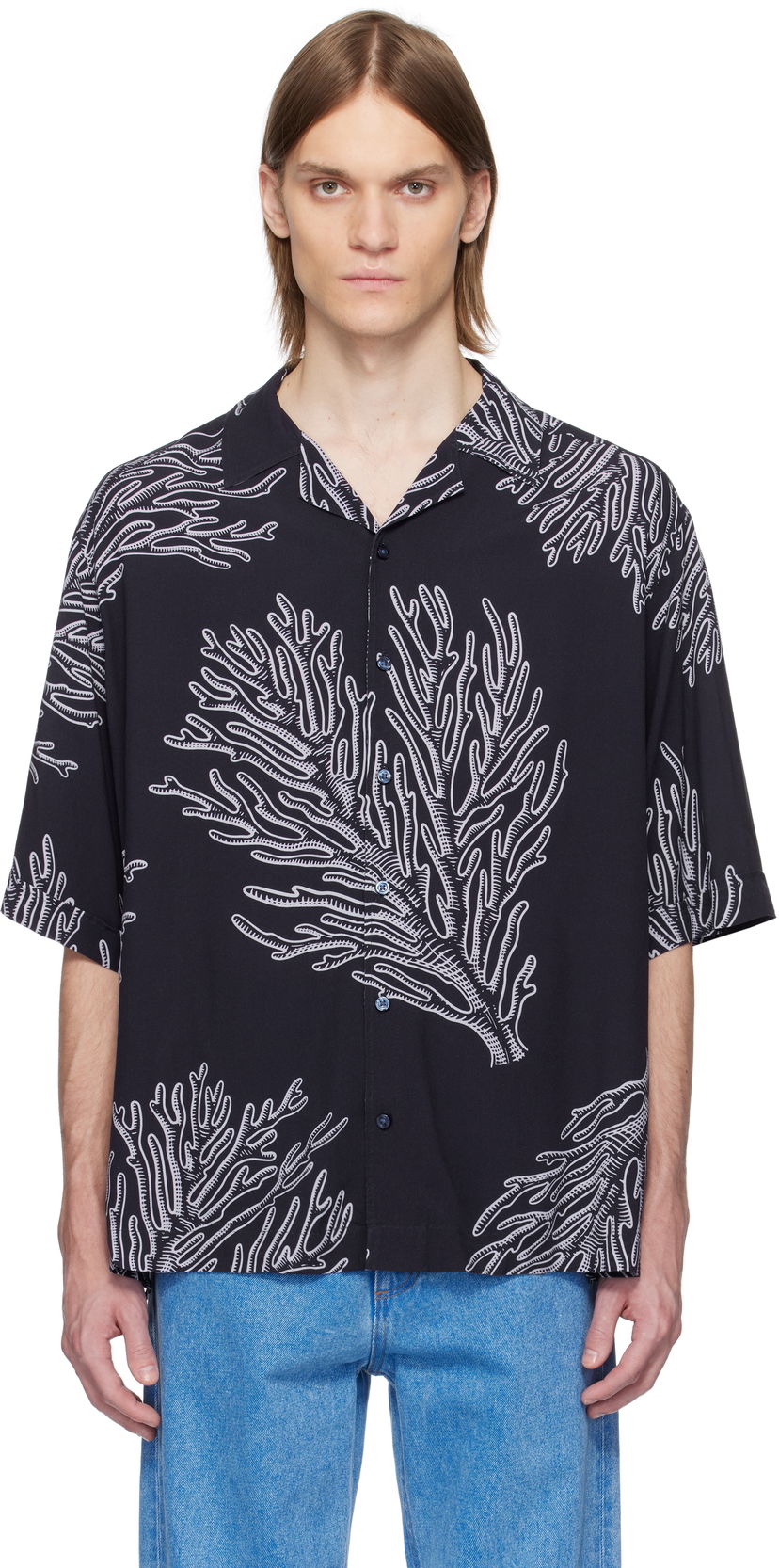 Skjorta BOSS BOSS Coral Print Shirt Svart | 50538280