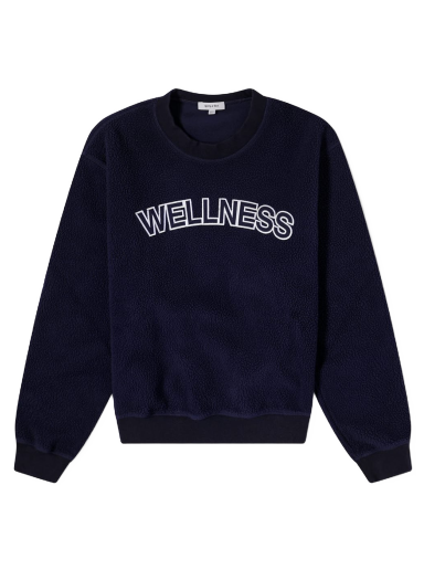 Sweatshirt Sporty & Rich Wellness Sherpa Sweatshirt Mörkblå | CR666NA