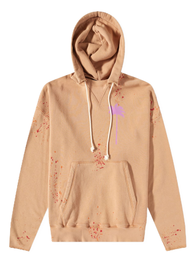 Sweatshirt Palm Angels Painted Popover Hoodie Orange | PMBB104S23FLE0016235